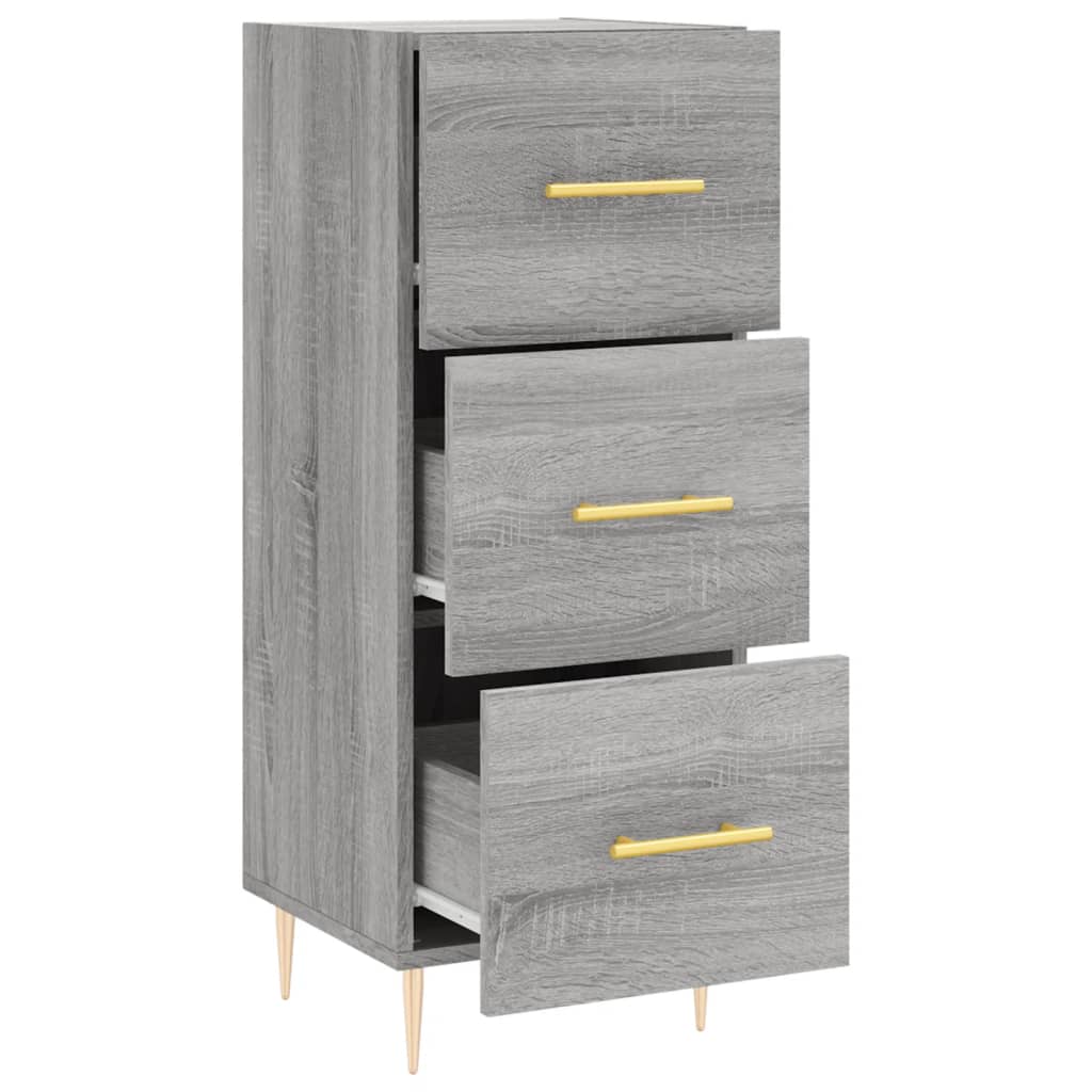 Sideboard Grey Sonoma 34.5x34x90 cm Engineered Wood