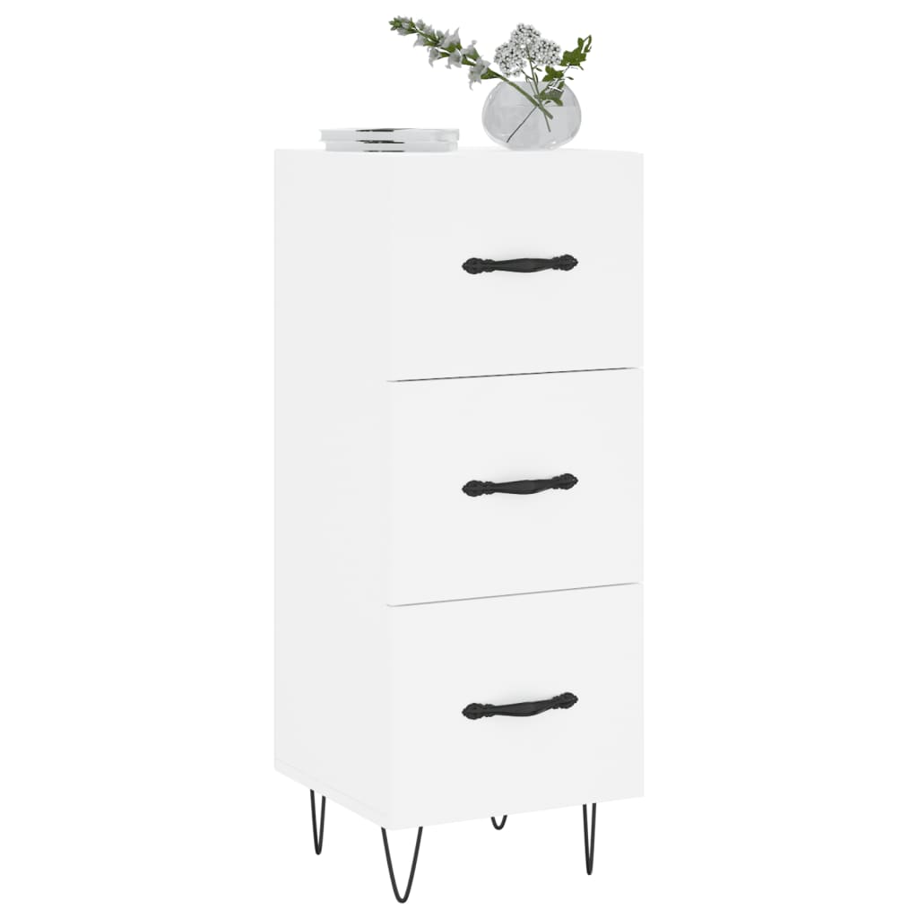 Sideboard White 34.5x34x90 cm Engineered Wood