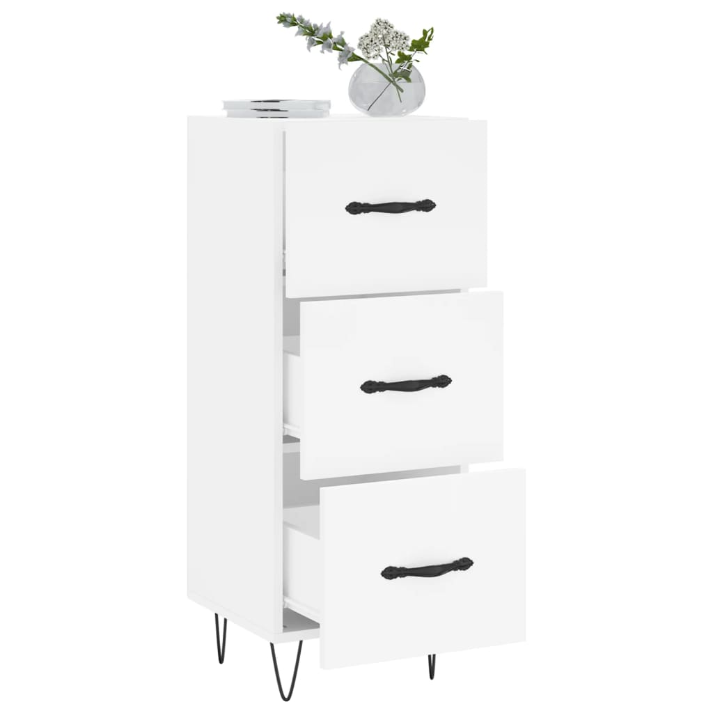 Sideboard White 34.5x34x90 cm Engineered Wood