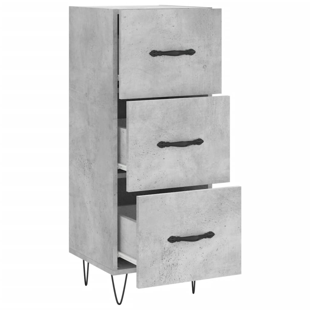 Sideboard Concrete Grey 34.5x34x90 cm Engineered Wood
