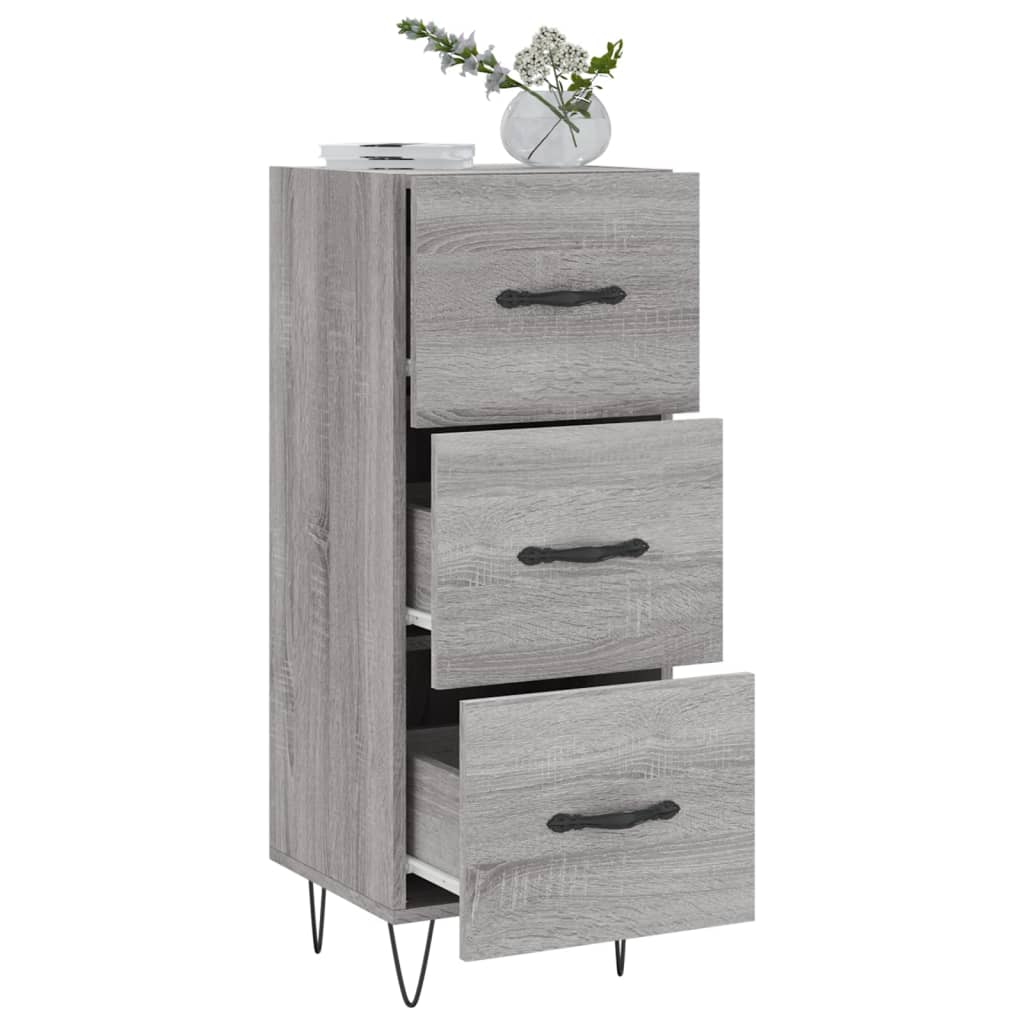 Sideboard Grey Sonoma 34.5x34x90 cm Engineered Wood