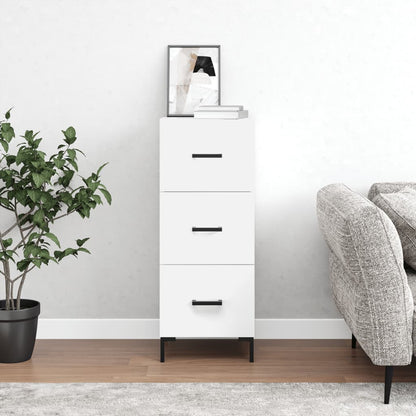 Sideboard White 34.5x34x90 cm Engineered Wood