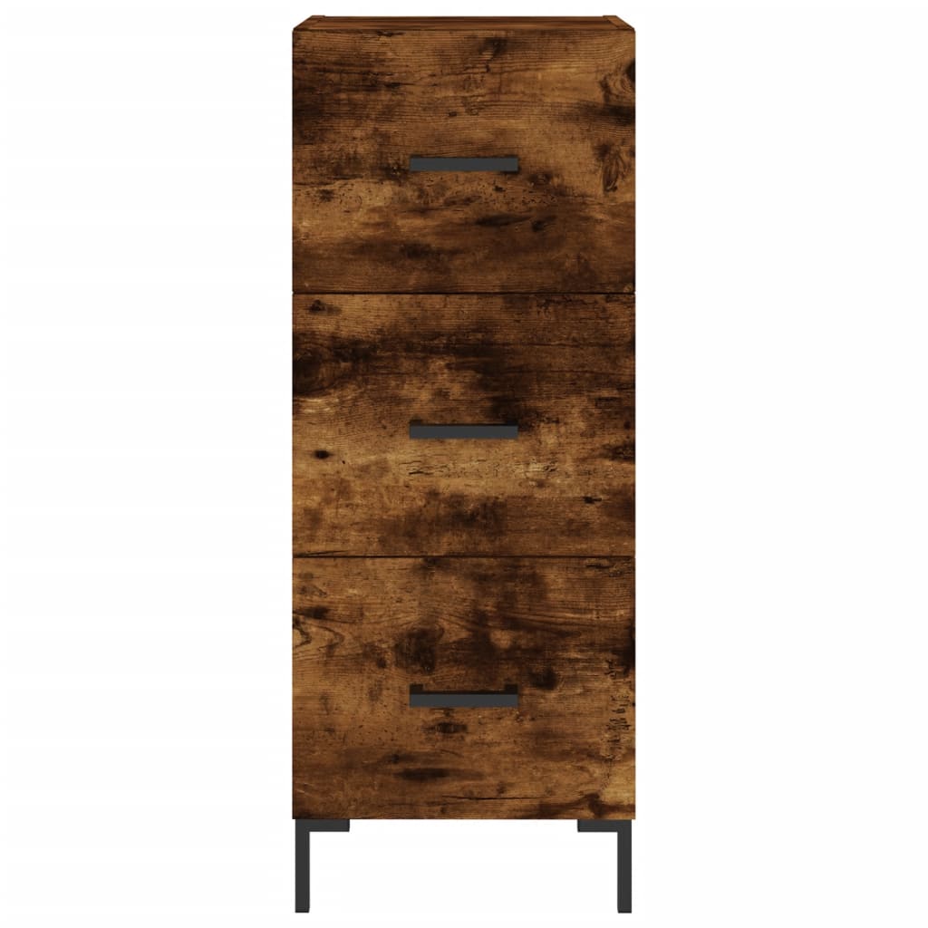 Sideboard Smoked Oak 34.5x34x90 cm Engineered Wood
