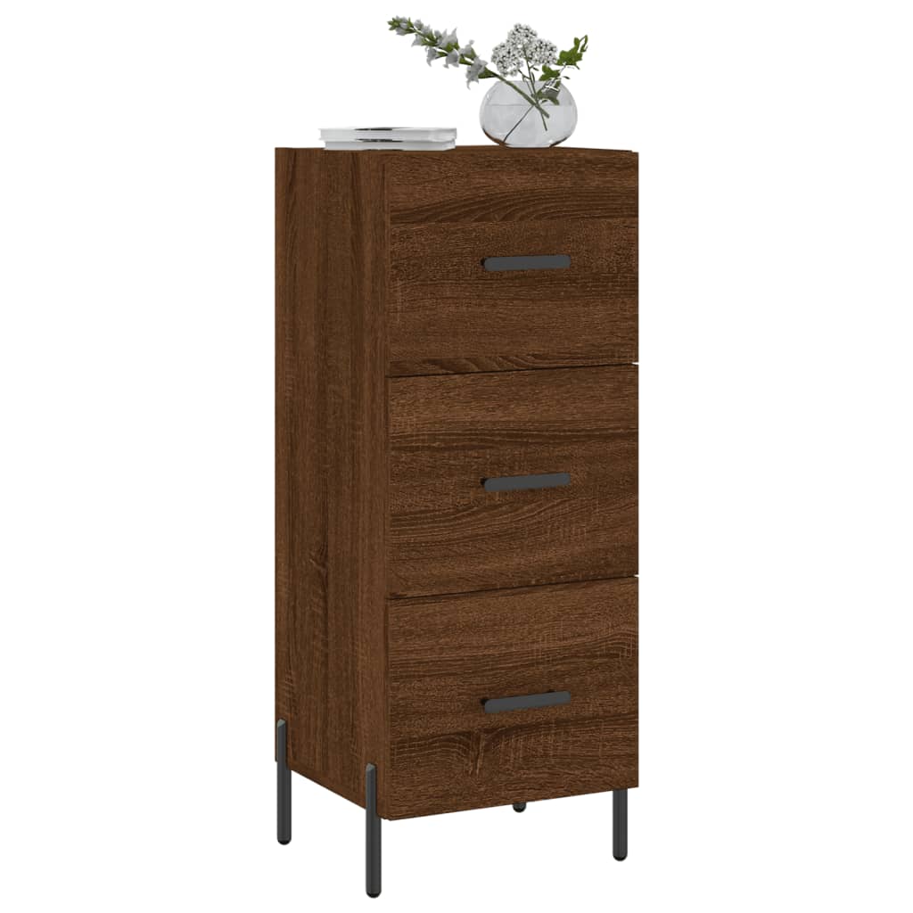 Sideboard Brown Oak 34.5x34x90 cm Engineered Wood