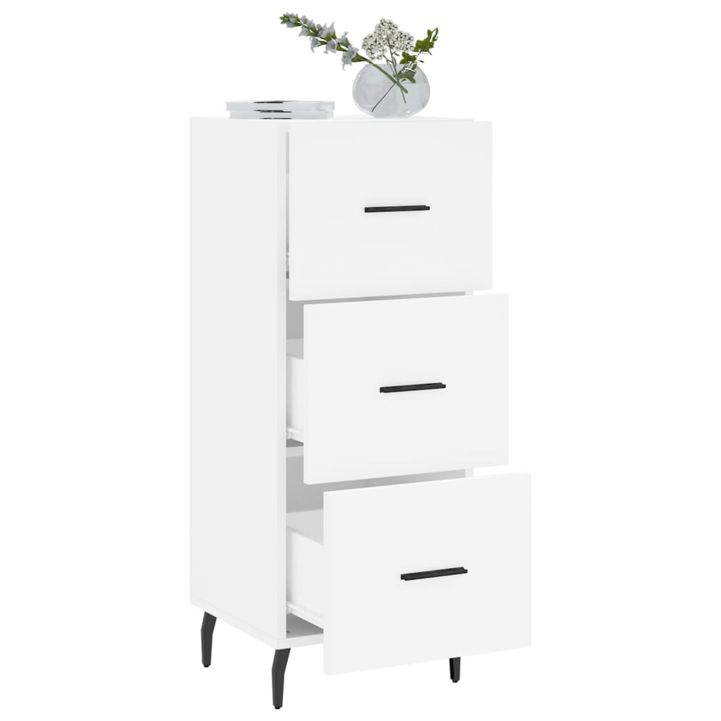 Sideboard White 34.5x34x90 cm Engineered Wood