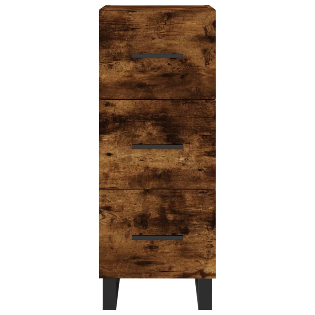 Sideboard Smoked Oak 34.5x34x90 cm Engineered Wood