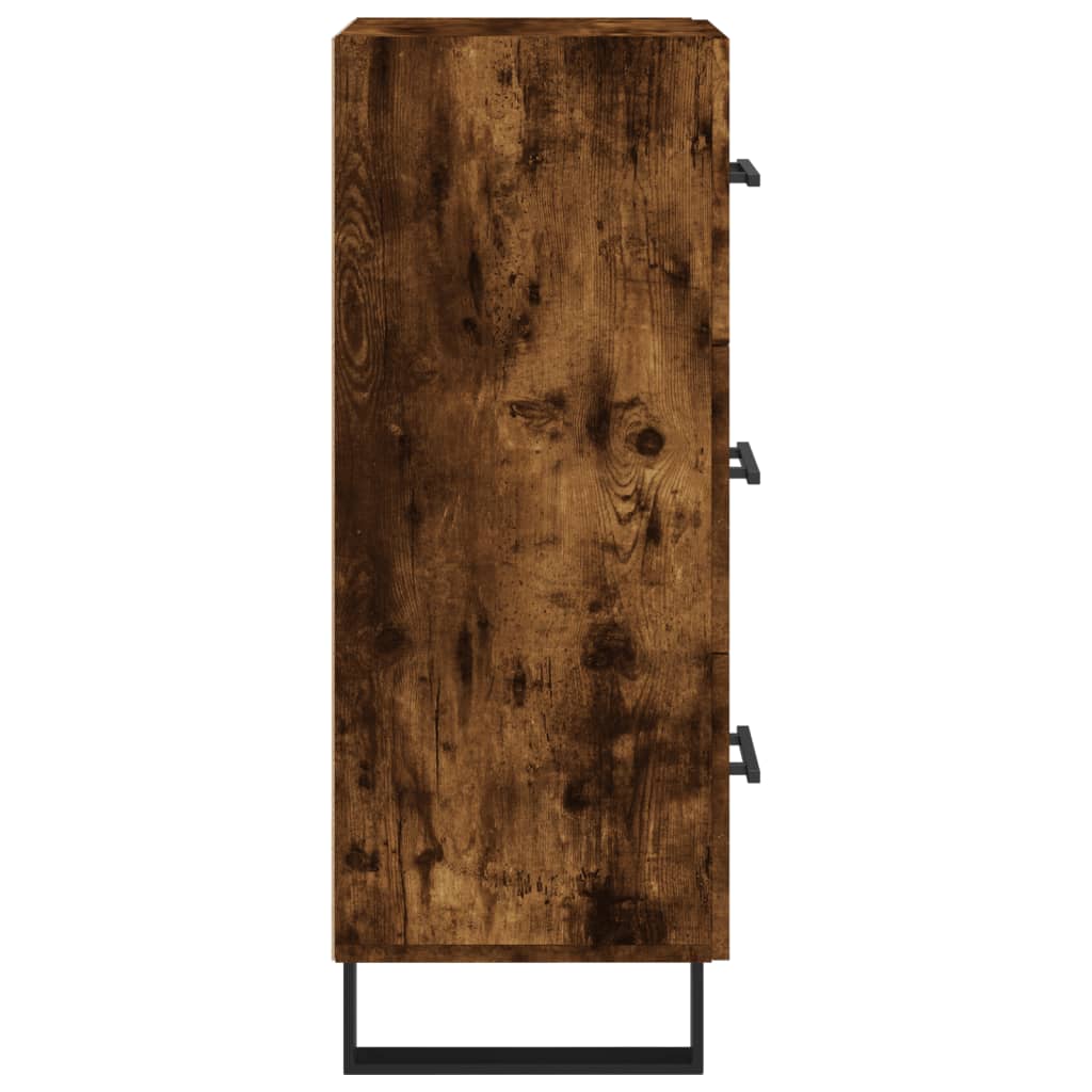 Sideboard Smoked Oak 34.5x34x90 cm Engineered Wood