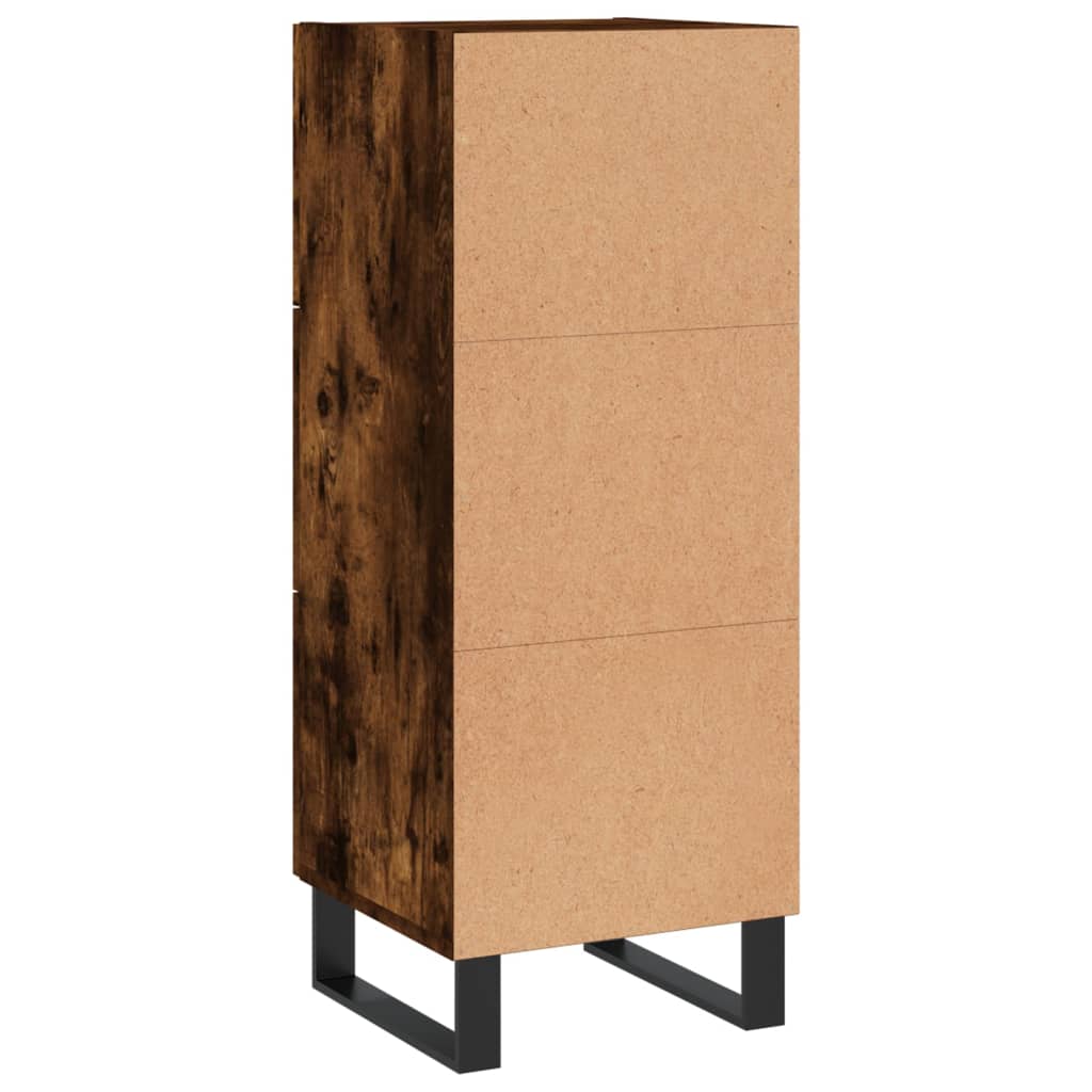 Sideboard Smoked Oak 34.5x34x90 cm Engineered Wood
