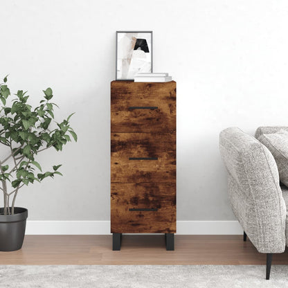 Sideboard Smoked Oak 34.5x34x90 cm Engineered Wood