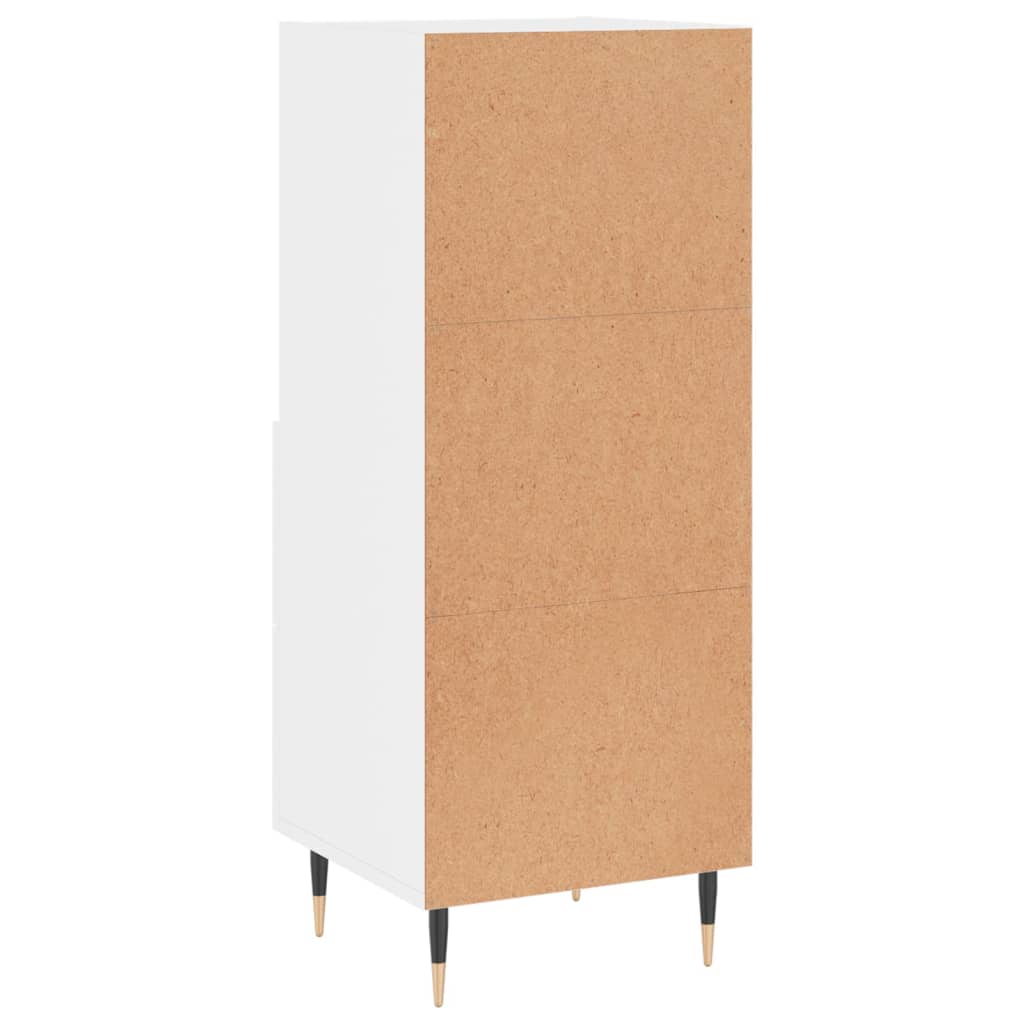 Sideboard High Gloss White 34.5x34x90 cm Engineered Wood
