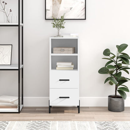 Sideboard White 34.5x34x90 cm Engineered Wood