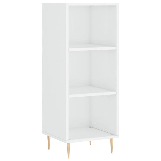 Sideboard High Gloss White 34.5x32.5x90 cm Engineered Wood