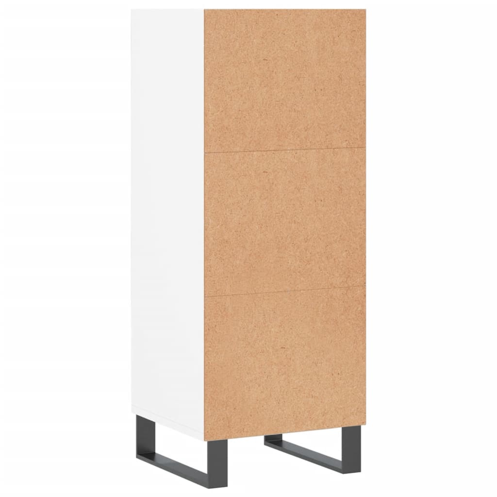 Sideboard White 34.5x32.5x90 cm Engineered Wood
