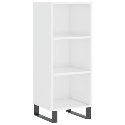 Sideboard High Gloss White 34.5x32.5x90 cm Engineered Wood