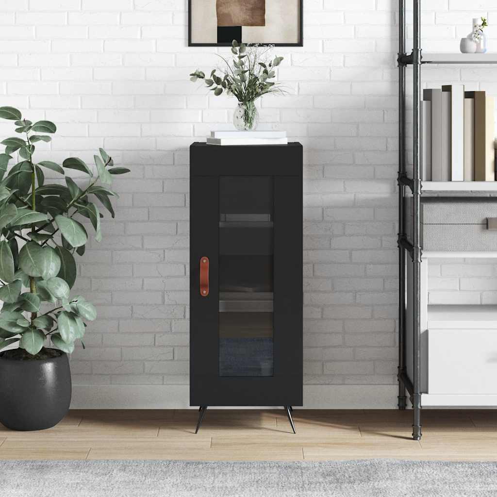 Sideboard Black 34.5x34x90 cm Engineered Wood