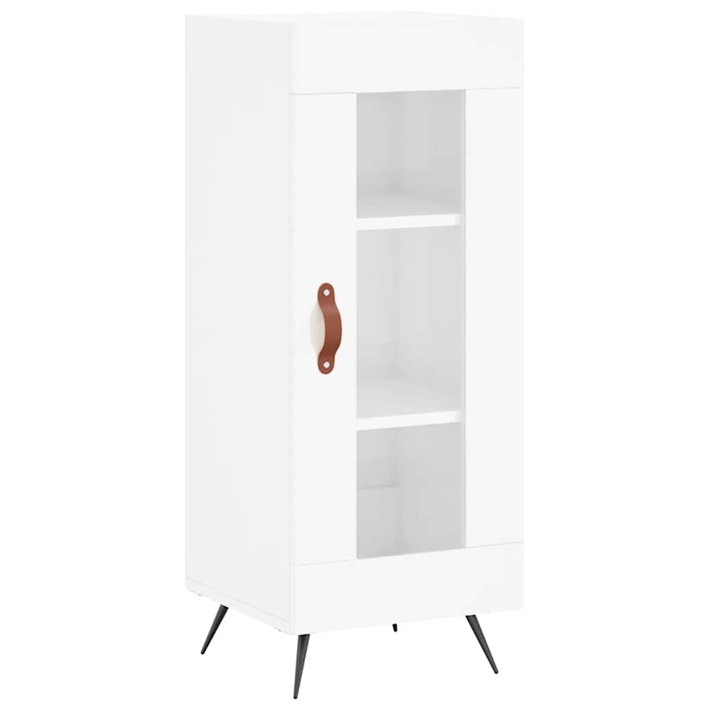 Sideboard High Gloss White 34.5x34x90 cm Engineered Wood