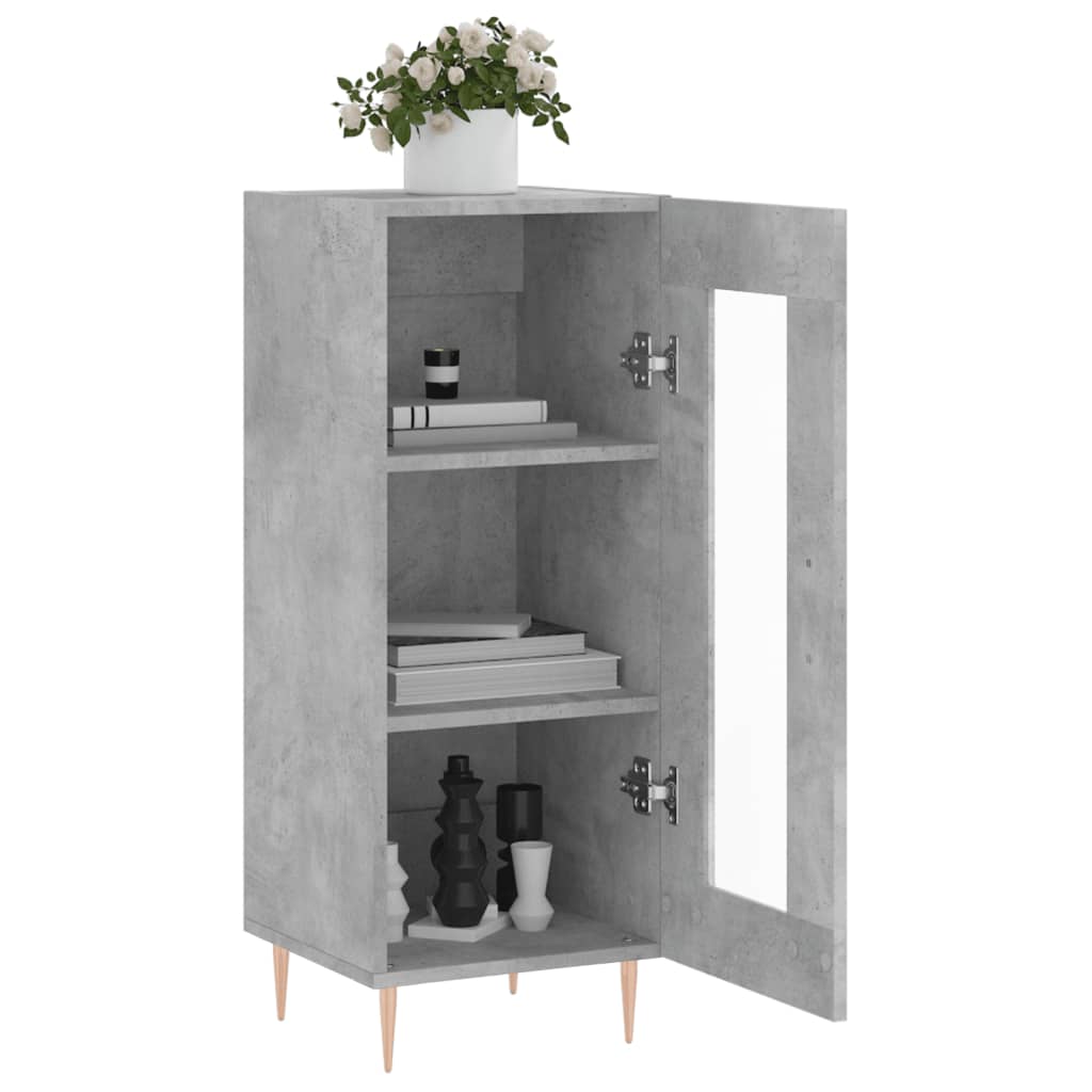 Sideboard Concrete Grey 34.5x34x90 cm Engineered Wood