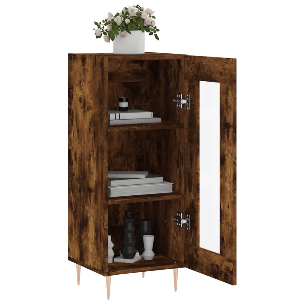 Sideboard Smoked Oak 34.5x34x90 cm Engineered Wood