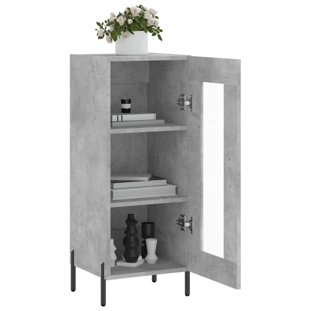 Sideboard Concrete Grey 34.5x34x90 cm Engineered Wood