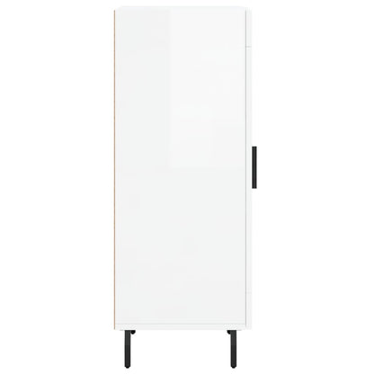 Sideboard High Gloss White 34.5x34x90 cm Engineered Wood