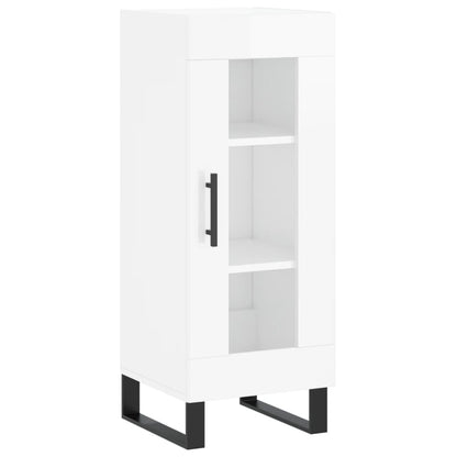 Sideboard High Gloss White 34.5x34x90 cm Engineered Wood