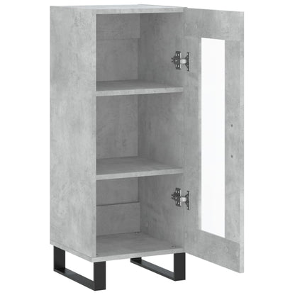 Sideboard Concrete Grey 34.5x34x90 cm Engineered Wood