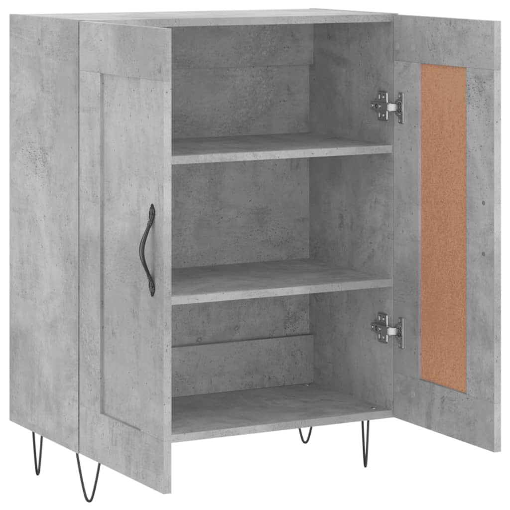 Sideboard Concrete Grey 69.5x34x90 cm Engineered Wood