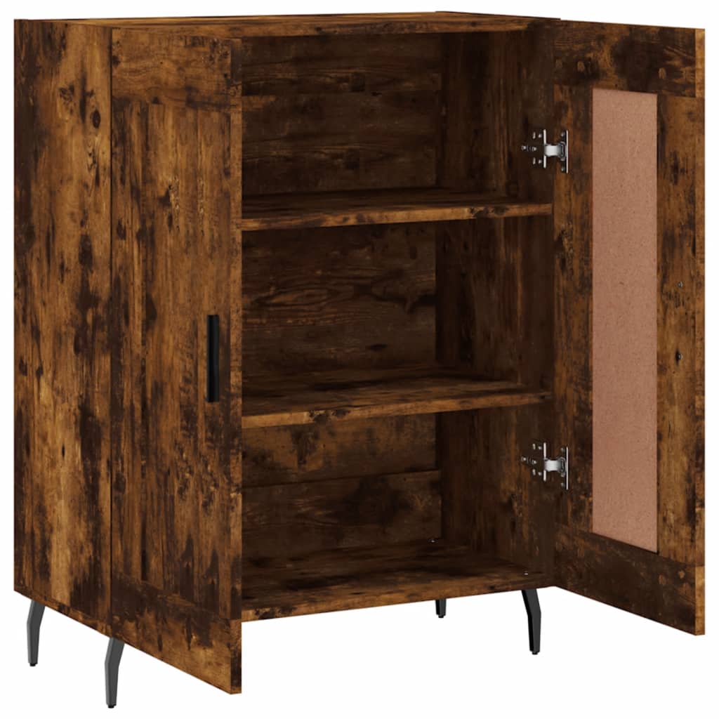 Sideboard Smoked Oak 69.5x34x90 cm Engineered Wood