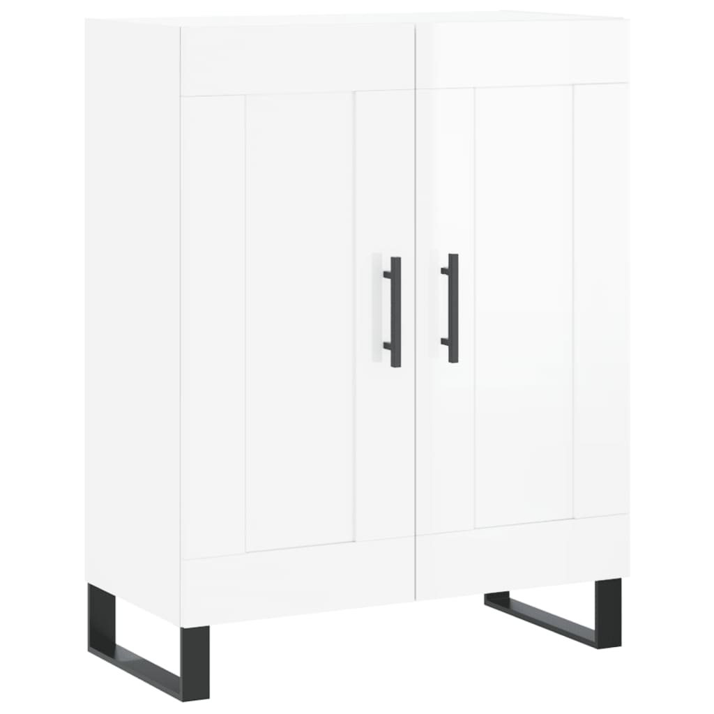 Sideboard High Gloss White 69.5x34x90 cm Engineered Wood