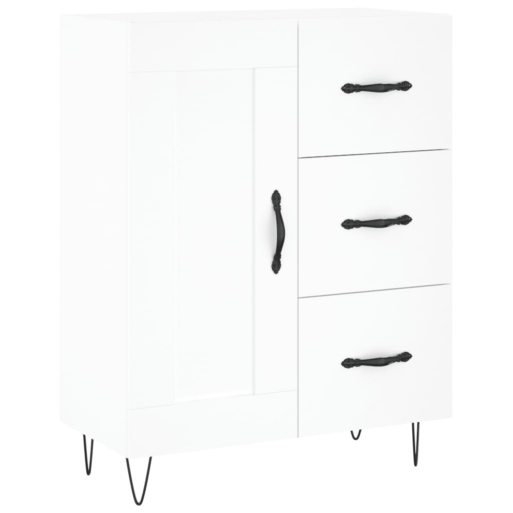 Sideboard White 69.5x34x90 cm Engineered Wood