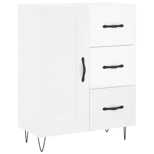 Sideboard High Gloss White 69.5x34x90 cm Engineered Wood