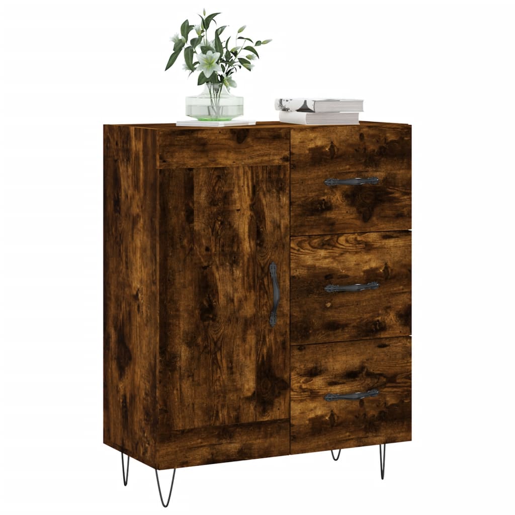 Sideboard Smoked Oak 69,5x34x90 cm Engineered Wood