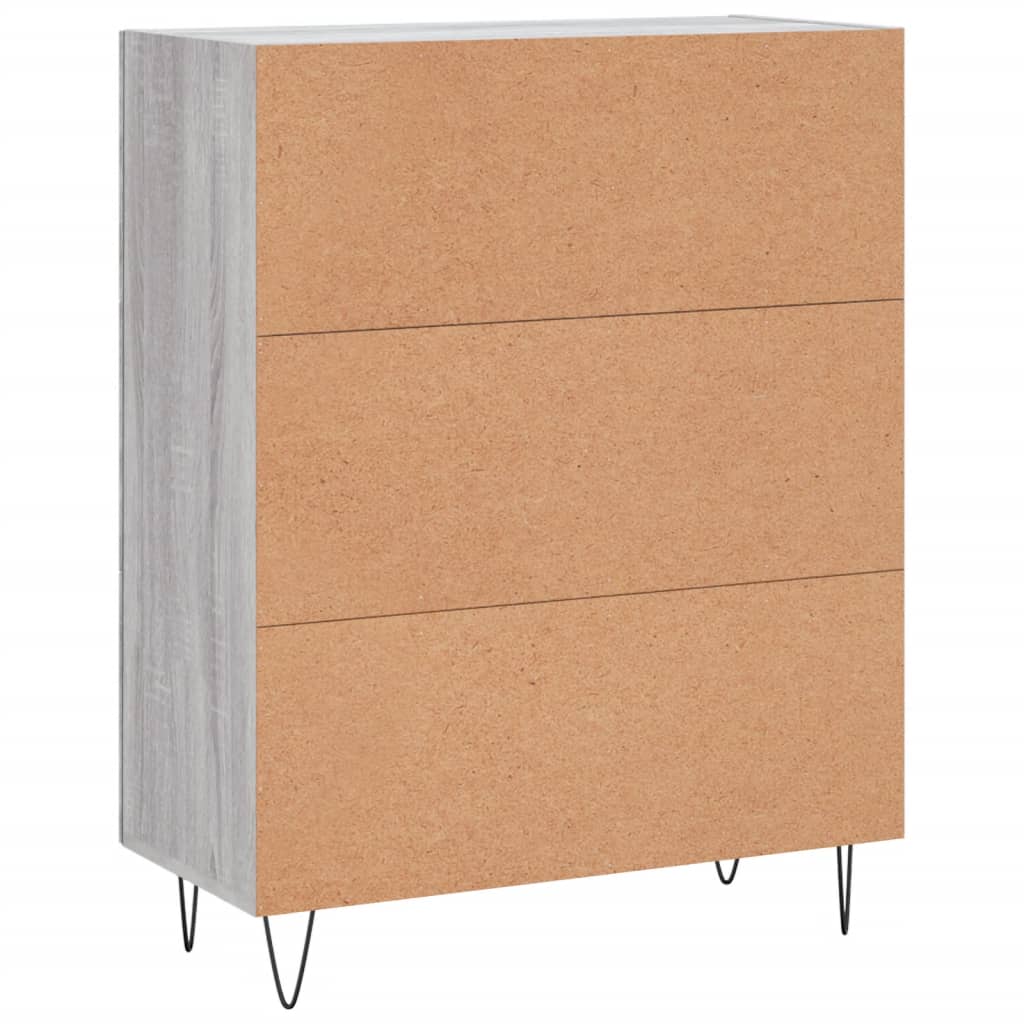 Sideboard Grey Sonoma 69.5x34x90 cm Engineered Wood