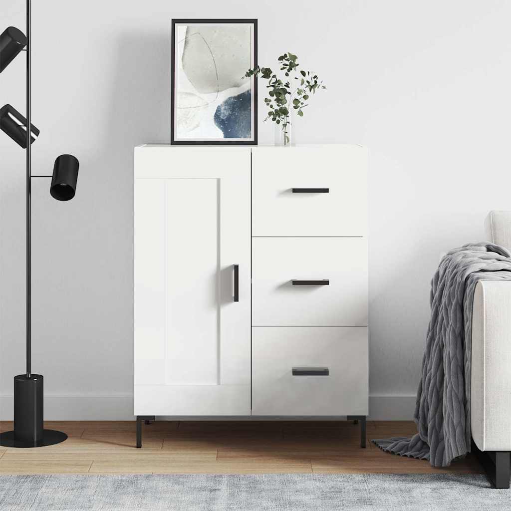 Sideboard White 69.5x34x90 cm Engineered Wood