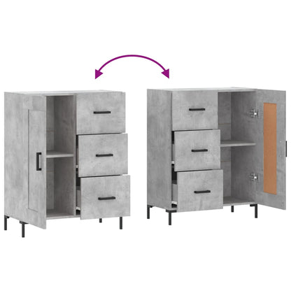 Sideboard Concrete Grey 69.5x34x90 cm Engineered Wood