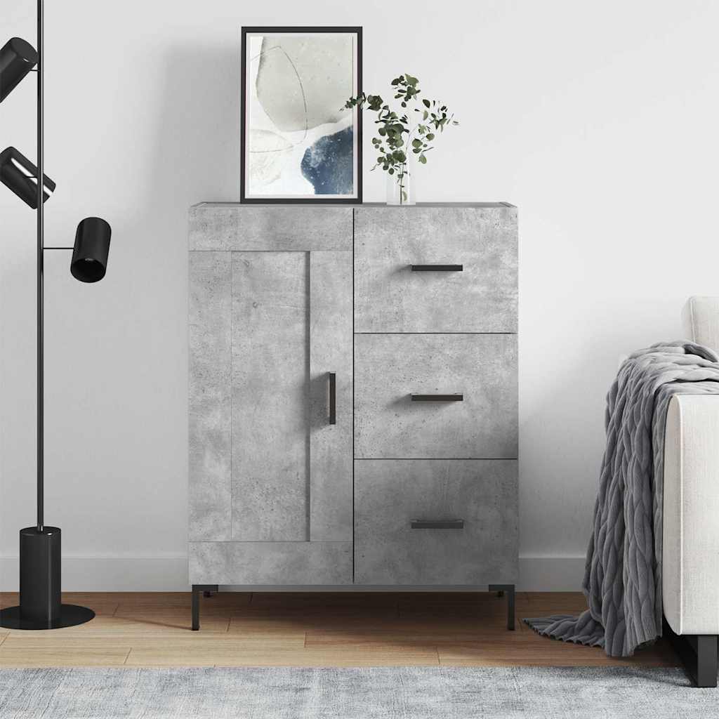 Sideboard Concrete Grey 69.5x34x90 cm Engineered Wood
