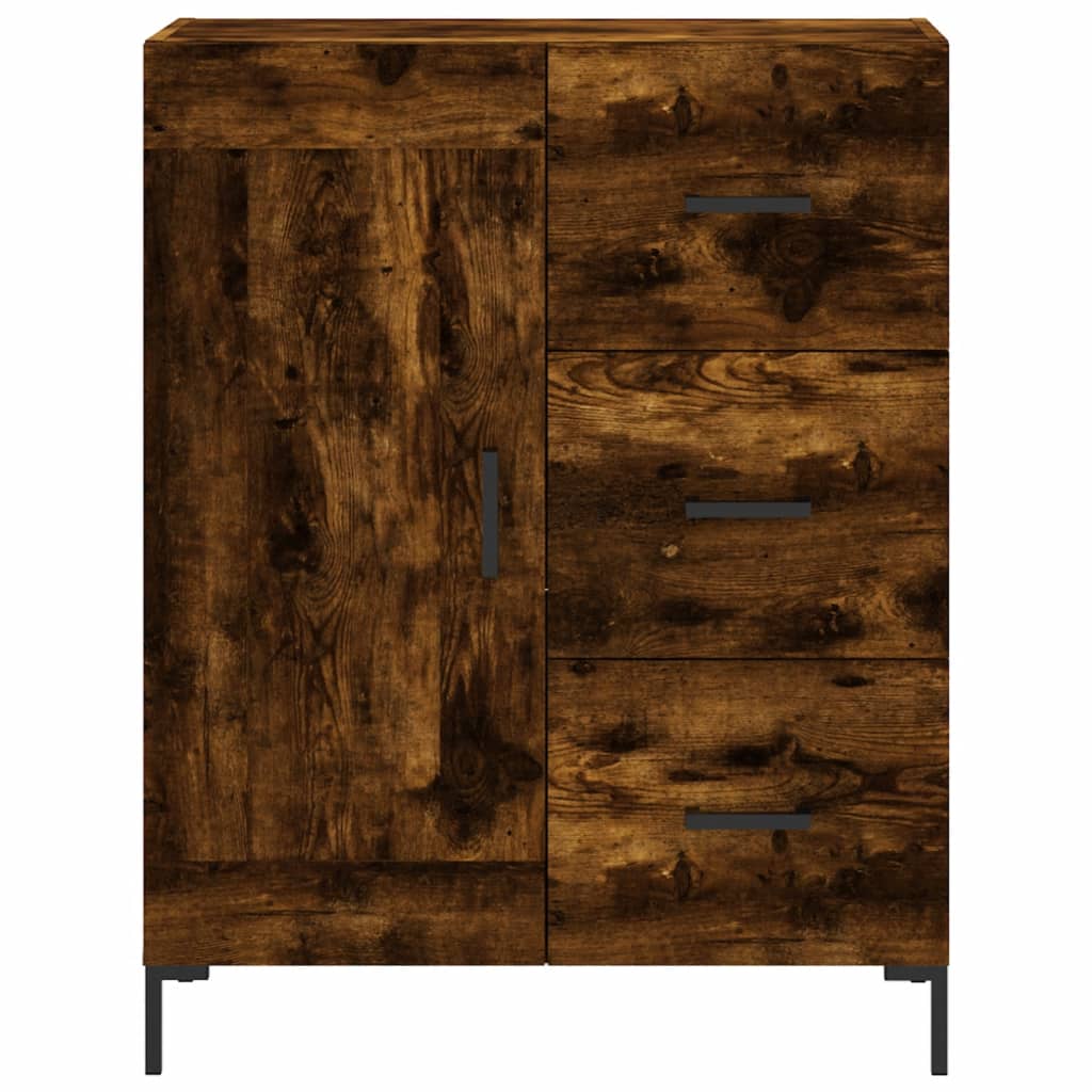 Sideboard Smoked Oak 69.5x34x90 cm Engineered Wood