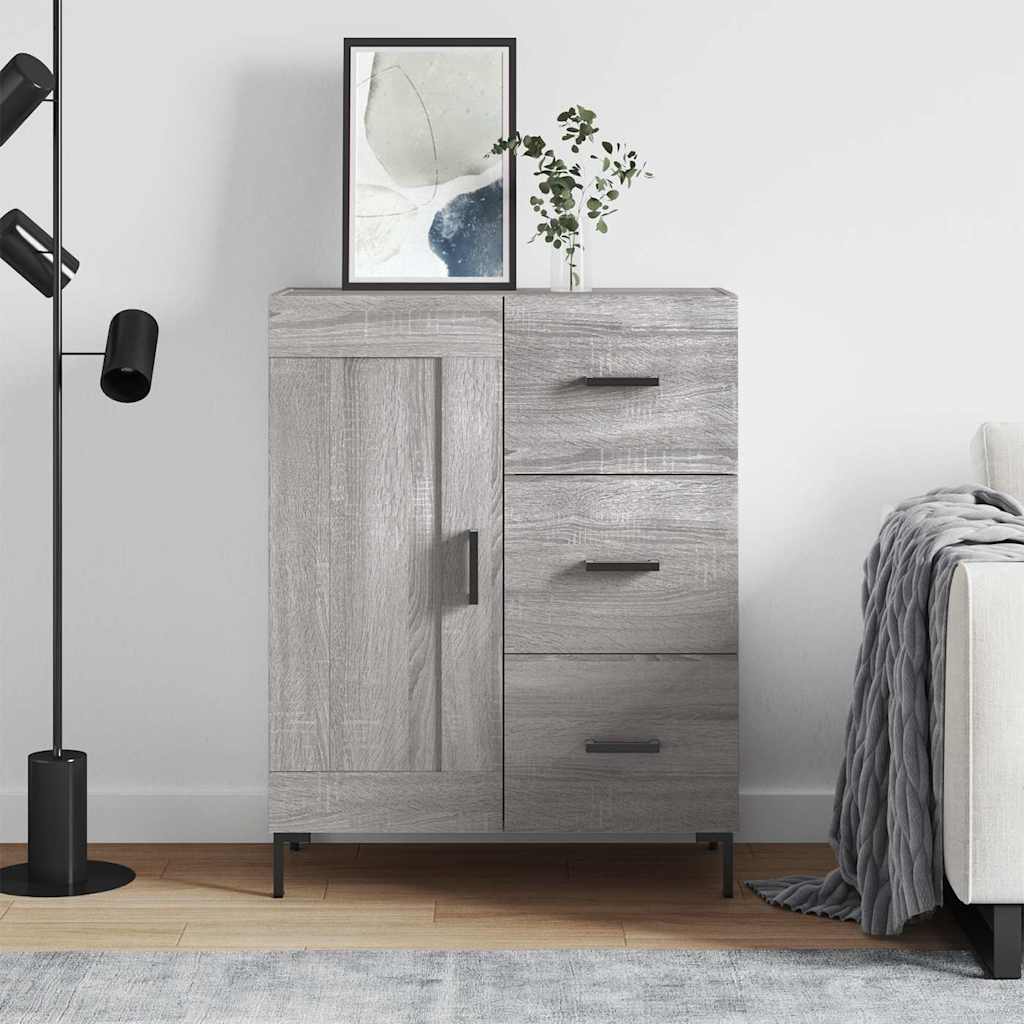Sideboard Grey Sonoma 69.5x34x90 cm Engineered Wood