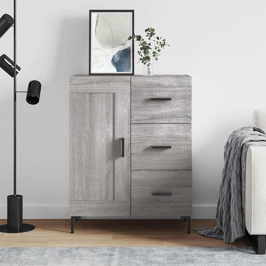 Sideboard Grey Sonoma 69.5x34x90 cm Engineered Wood