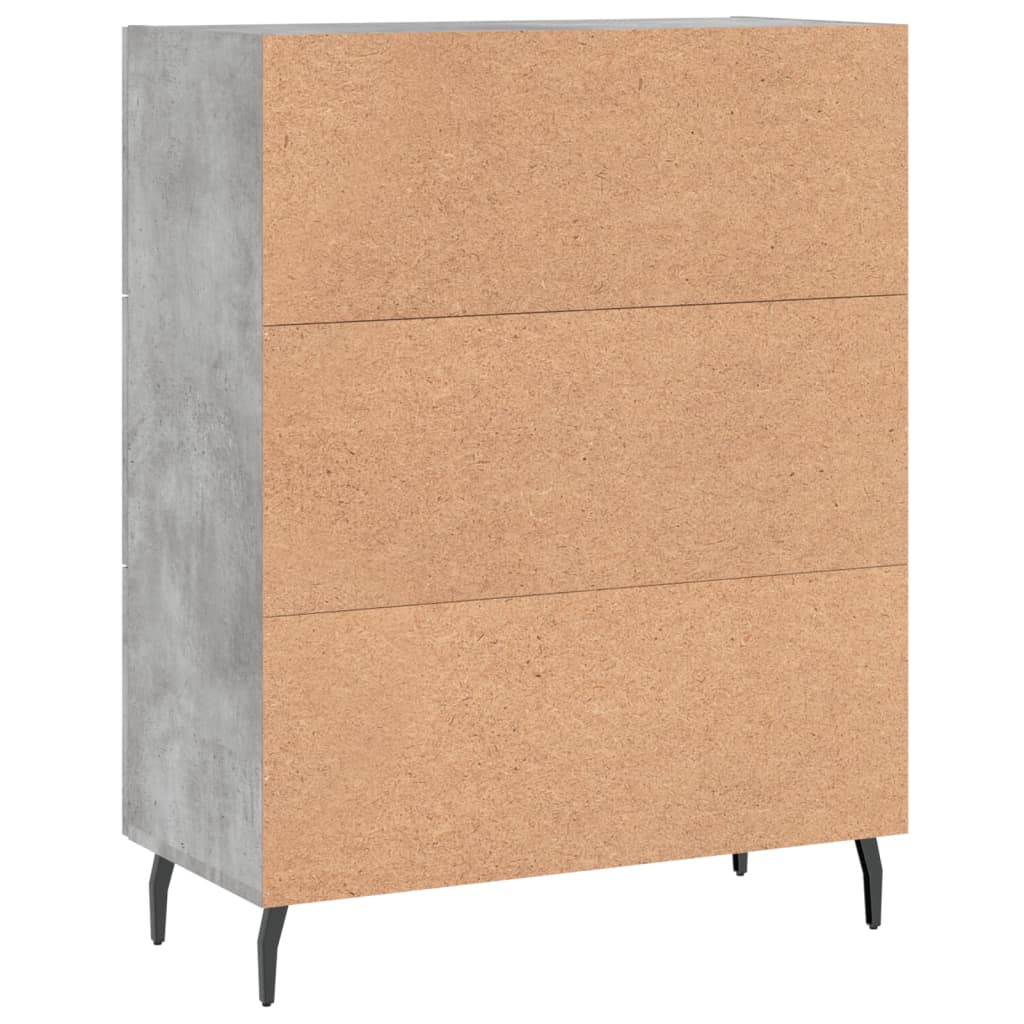 Sideboard Concrete Grey 69.5x34x90 cm Engineered Wood