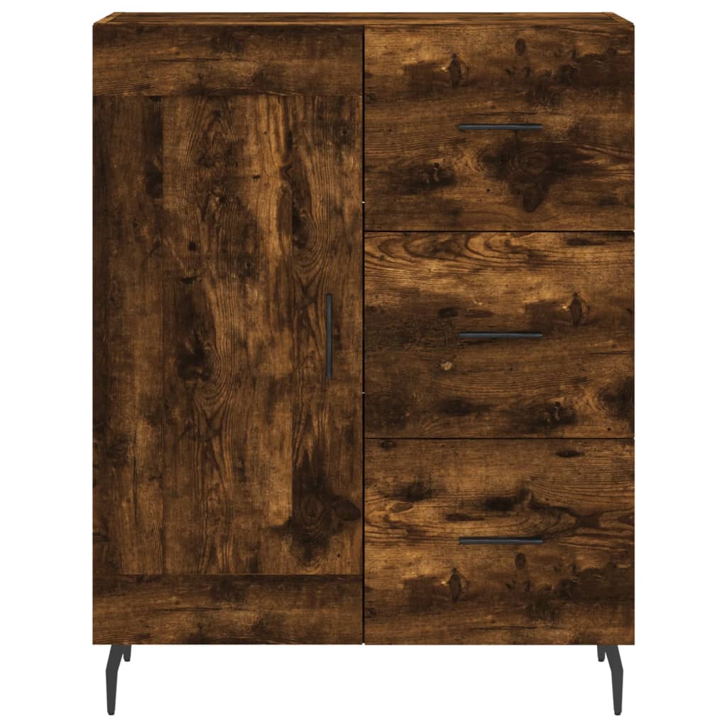 Sideboard Smoked Oak 69.5x34x90 cm Engineered Wood