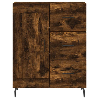 Sideboard Smoked Oak 69.5x34x90 cm Engineered Wood