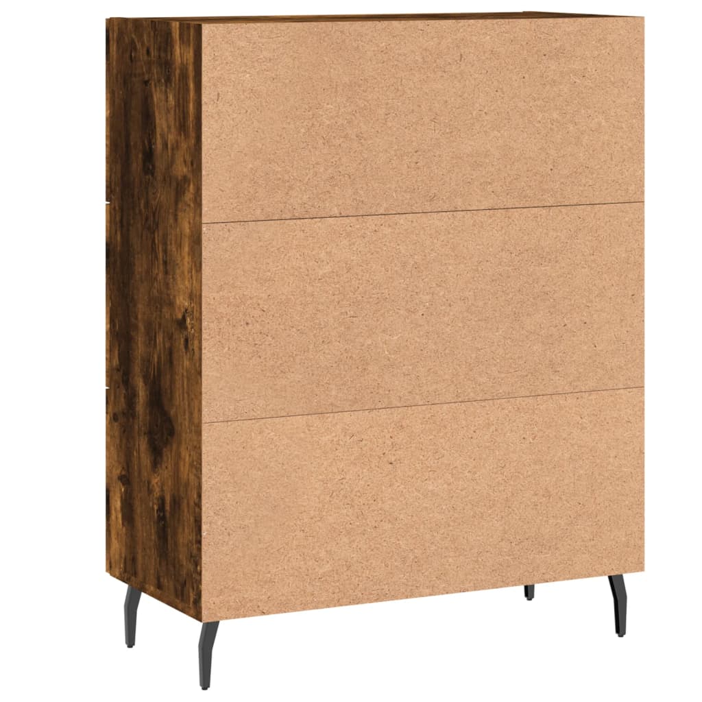 Sideboard Smoked Oak 69.5x34x90 cm Engineered Wood