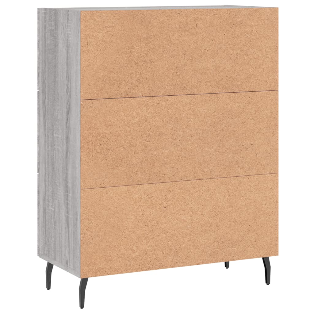 Sideboard Grey Sonoma 69.5x34x90 cm Engineered Wood