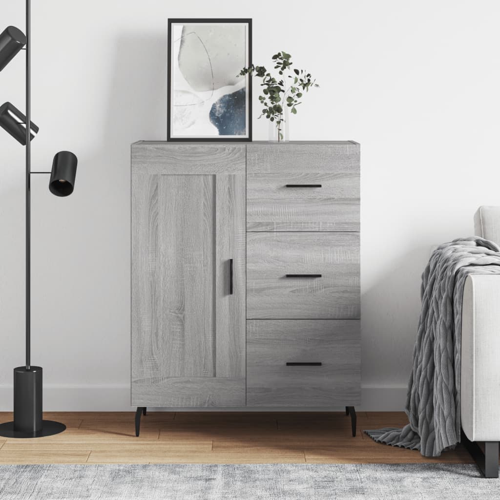 Sideboard Grey Sonoma 69.5x34x90 cm Engineered Wood