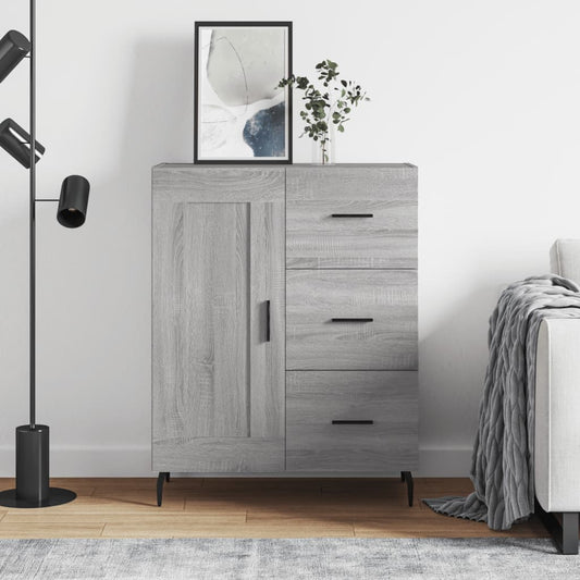 Sideboard Grey Sonoma 69.5x34x90 cm Engineered Wood