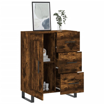 Sideboard Smoked Oak 69.5x34x90 cm Engineered Wood