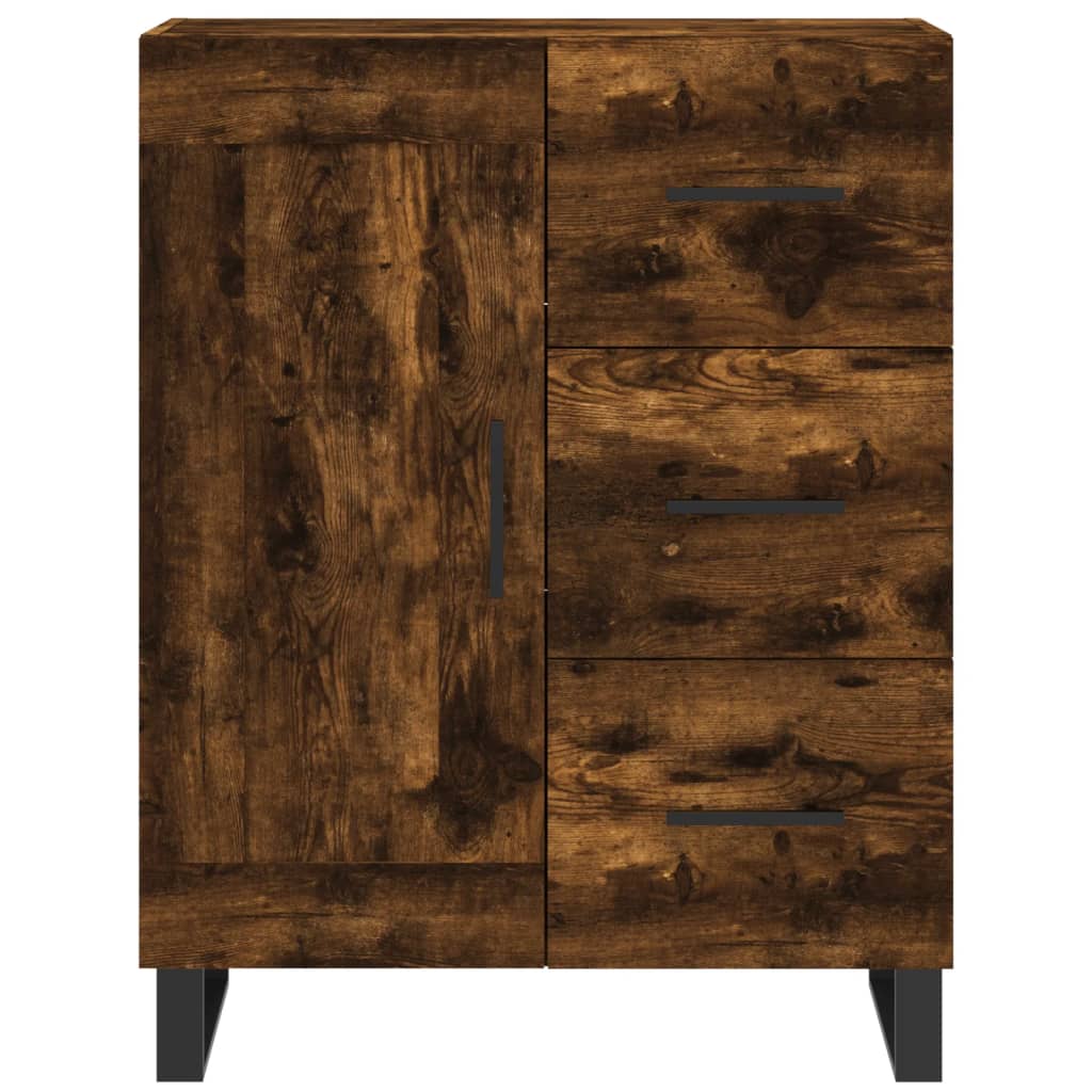 Sideboard Smoked Oak 69.5x34x90 cm Engineered Wood