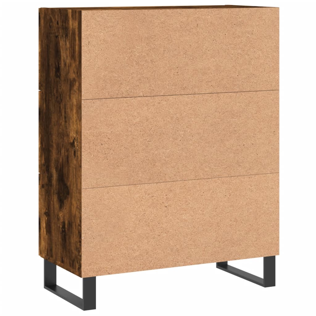 Sideboard Smoked Oak 69.5x34x90 cm Engineered Wood