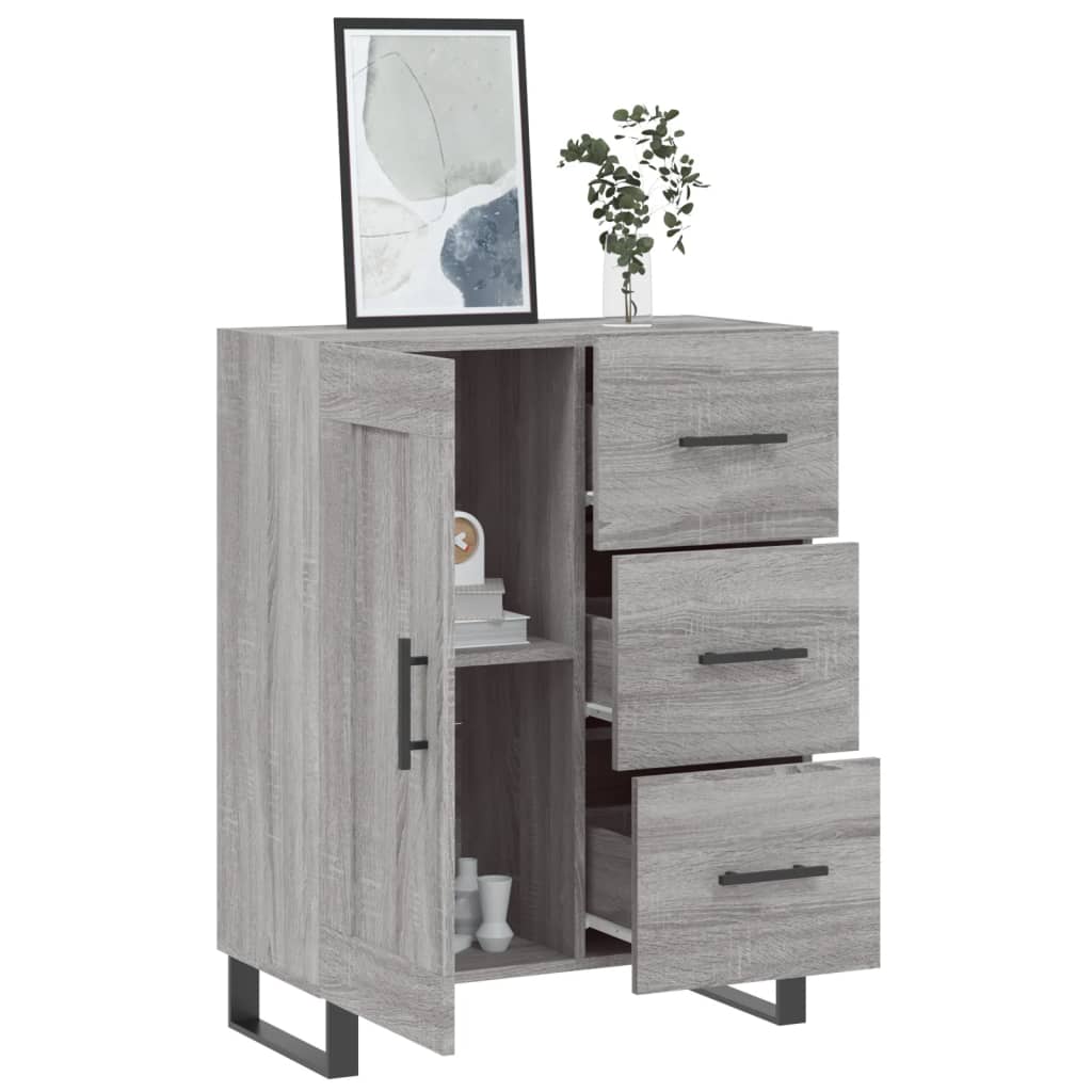 Sideboard Grey Sonoma 69,5x34x90 cm Engineered Wood